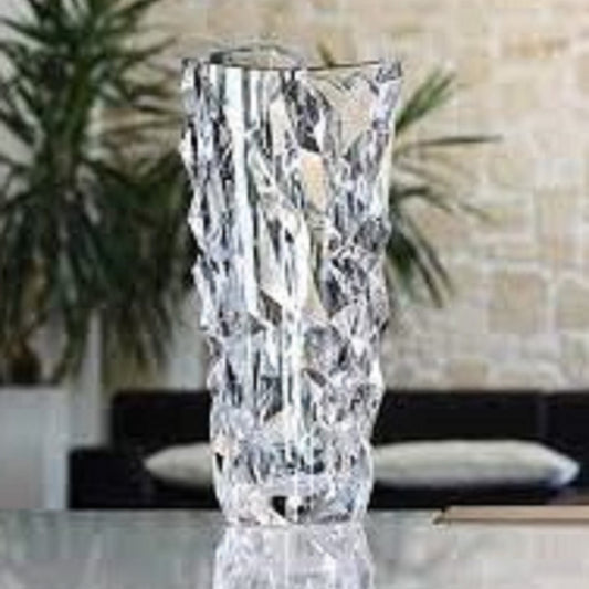 Sculpture Crystal Flower Vase 33 cm