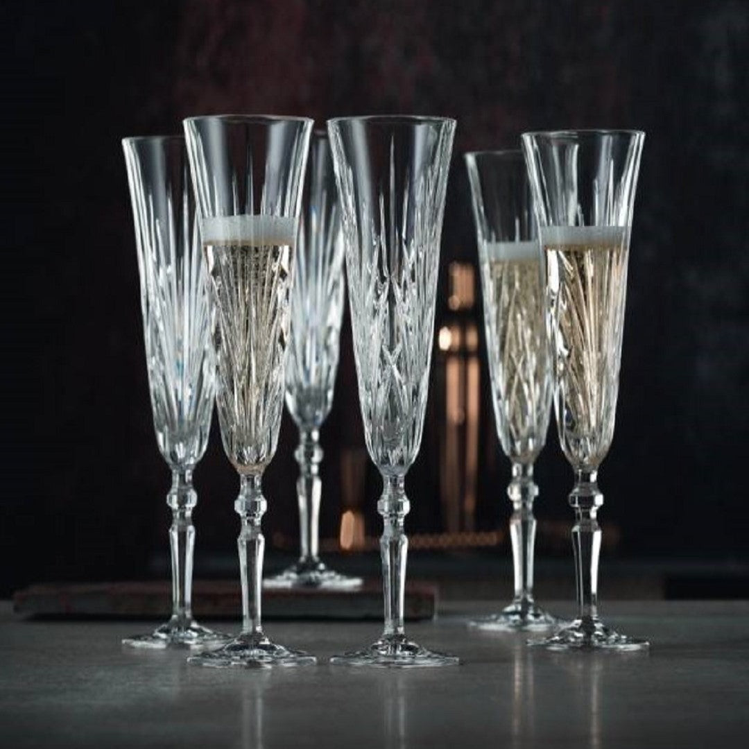 Palais Crystal Taper Champagne Set of 6
