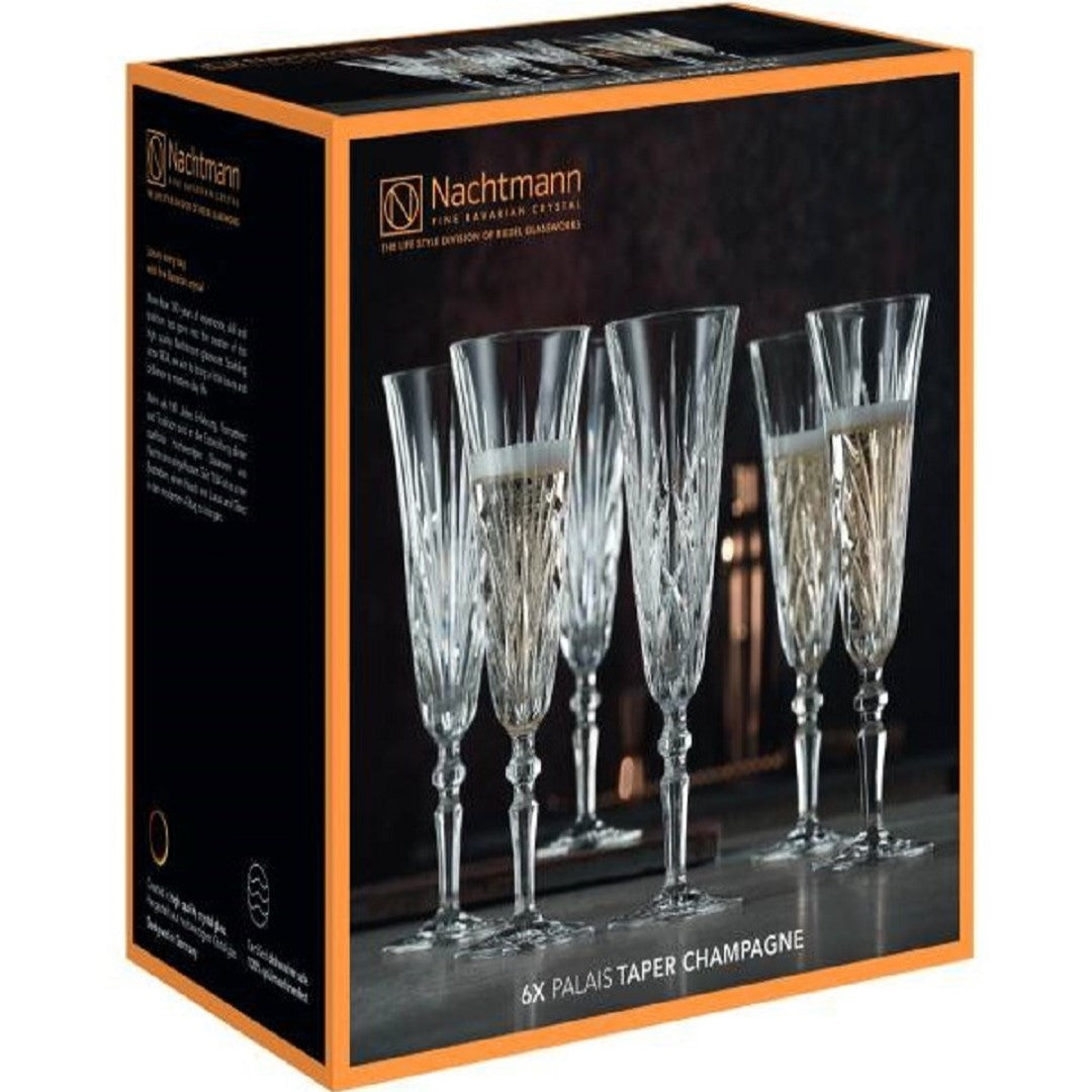 Palais Crystal Taper Champagne Set of 6