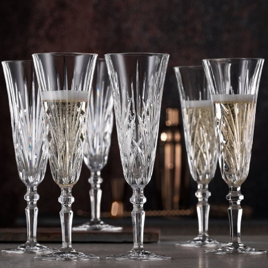 Palais Crystal Taper Champagne Set of 6