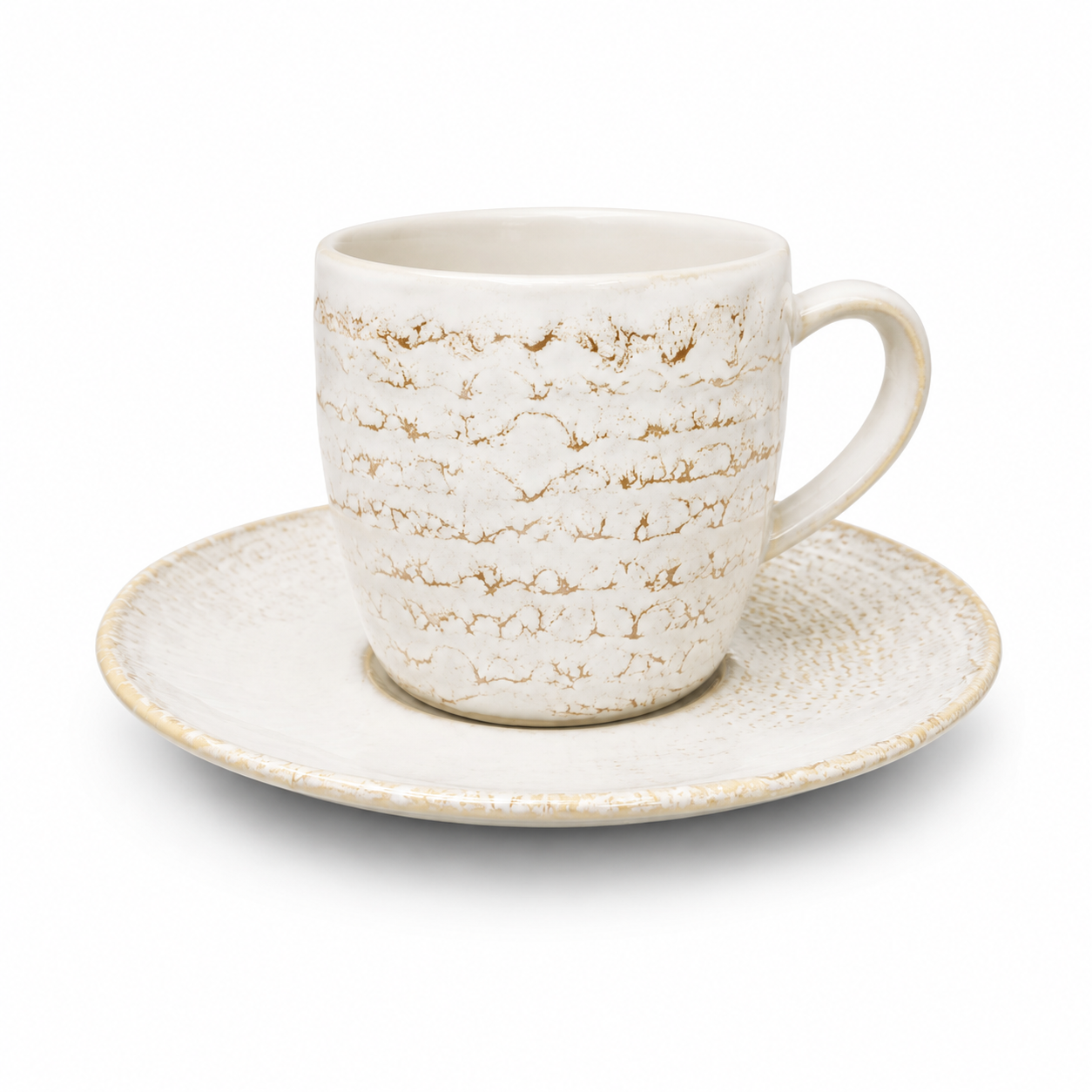 Mesa M204  BLUE EYE GOLD COUPE COFFEE  CUP & SAUCER  SET 4 (2 Cup & 2 Saucer)