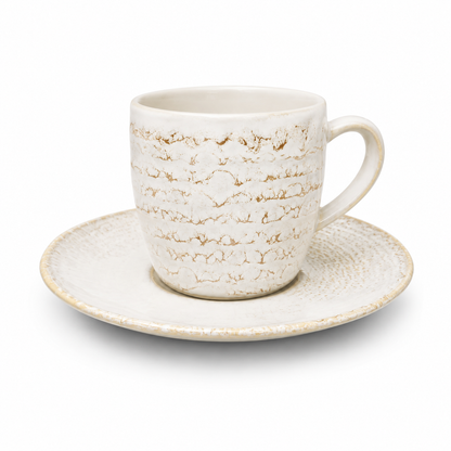 Mesa M204  BLUE EYE GOLD COUPE COFFEE  CUP & SAUCER  SET 4 (2 Cup & 2 Saucer)