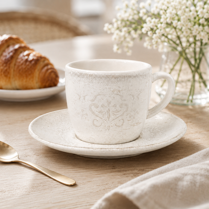 Mesa M162 RUBIO COUPE COFFEE CUP & SAUCER   SET 4 (2 Cup & 2 Saucer)