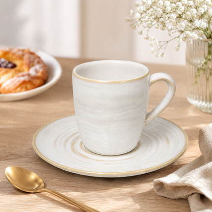 Mesa M182  CAFÉ RT COUPE ESPRESSO CUP & SAUCER  SET 4 (2 Cup & 2 Saucer)