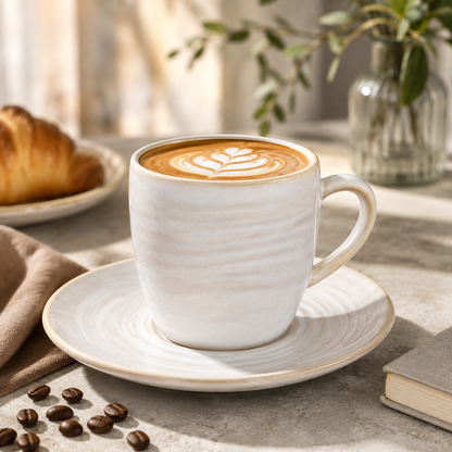 Mesa M183  CAFÉ RT COUPE COFFEE CUP & SAUCER  SET 4 (2 Cup & 2 Saucer)