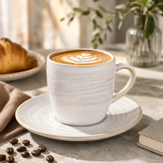 Mesa M183  CAFÉ RT COUPE COFFEE CUP & SAUCER  SET 4 (2 Cup & 2 Saucer)