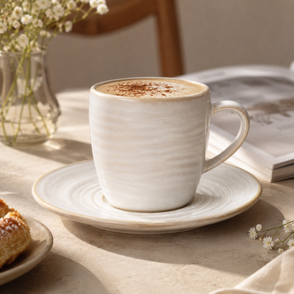 Mesa M183  CAFÉ RT COUPE COFFEE CUP & SAUCER  SET 4 (2 Cup & 2 Saucer)
