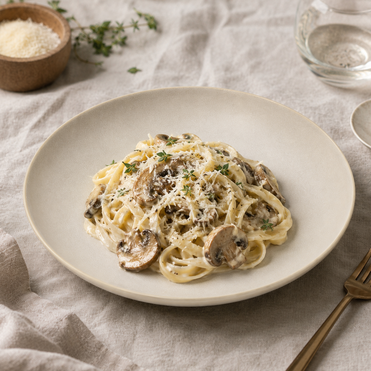 Mesa M219 TAUPE COUPE PASTA BOWL 22 cm