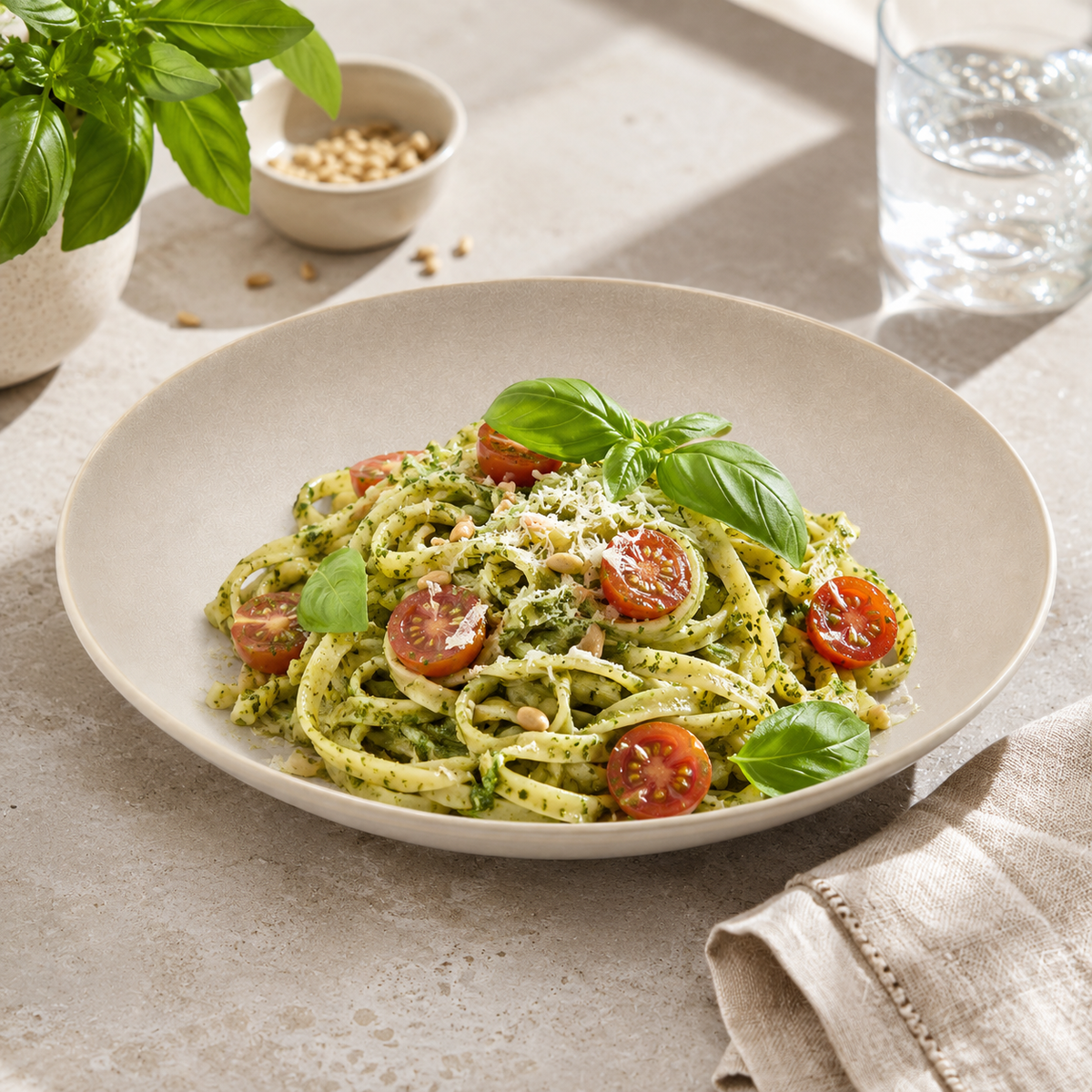 Mesa M219 TAUPE COUPE PASTA BOWL 22 cm