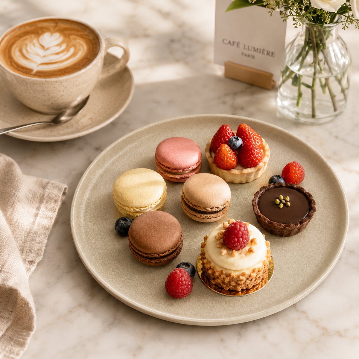 Mesa M233 TAUPE URBAN DESSERT PLATE 22 cm