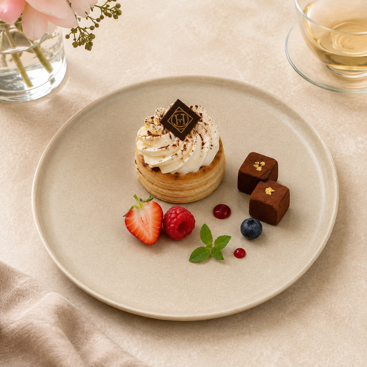 Mesa M233 TAUPE URBAN DESSERT PLATE 22 cm