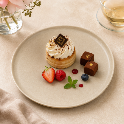 Mesa M233 TAUPE URBAN DESSERT PLATE 22 cm
