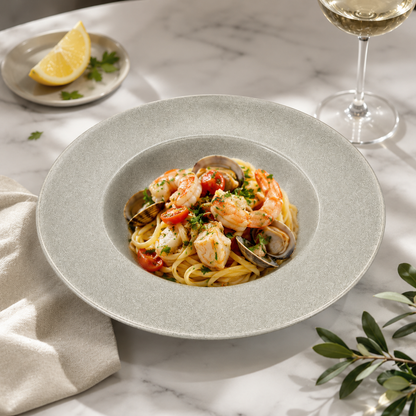 Mesa M242 GREY COUPE PASTA BOWL 27 cm
