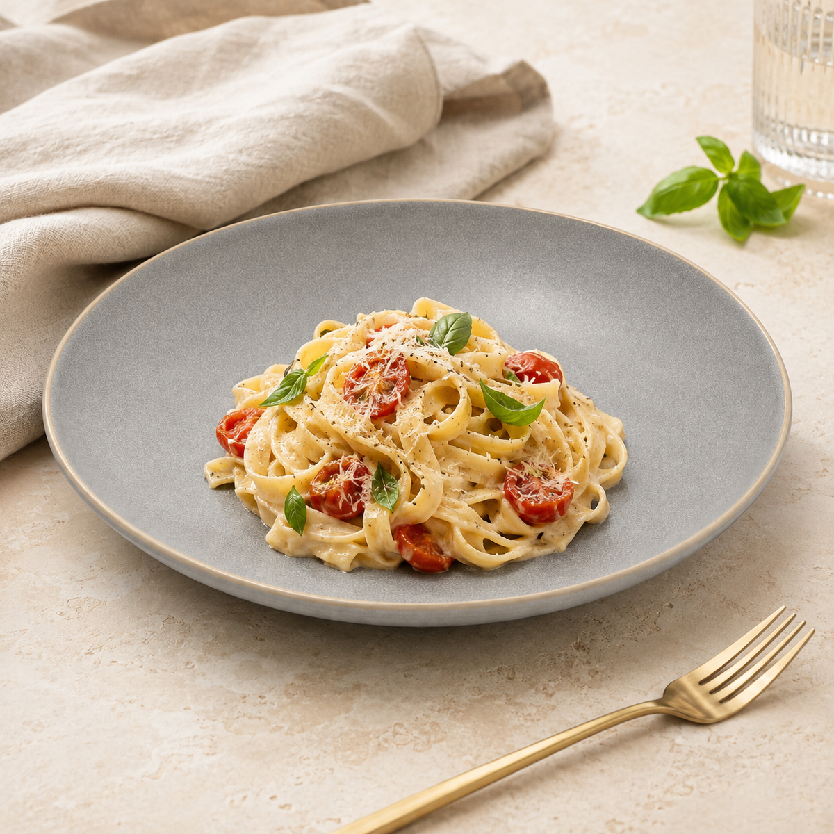 Mesa M241 GREY COUPE PASTA BOWL 22 cm
