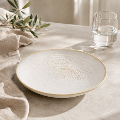 Mesa M196 BLUE EYE GOLD COUPE PASTA BOWL 22 cm