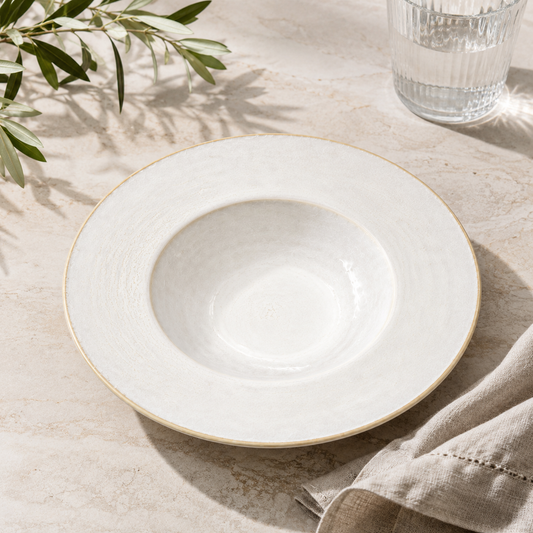 Mesa M197 BLUE EYE GOLD COUPE PASTA BOWL 27 cm