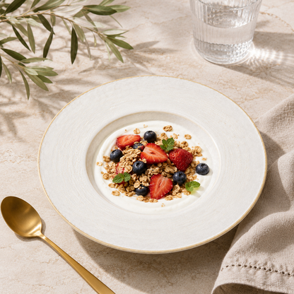 Mesa M197 BLUE EYE GOLD COUPE PASTA BOWL 27 cm