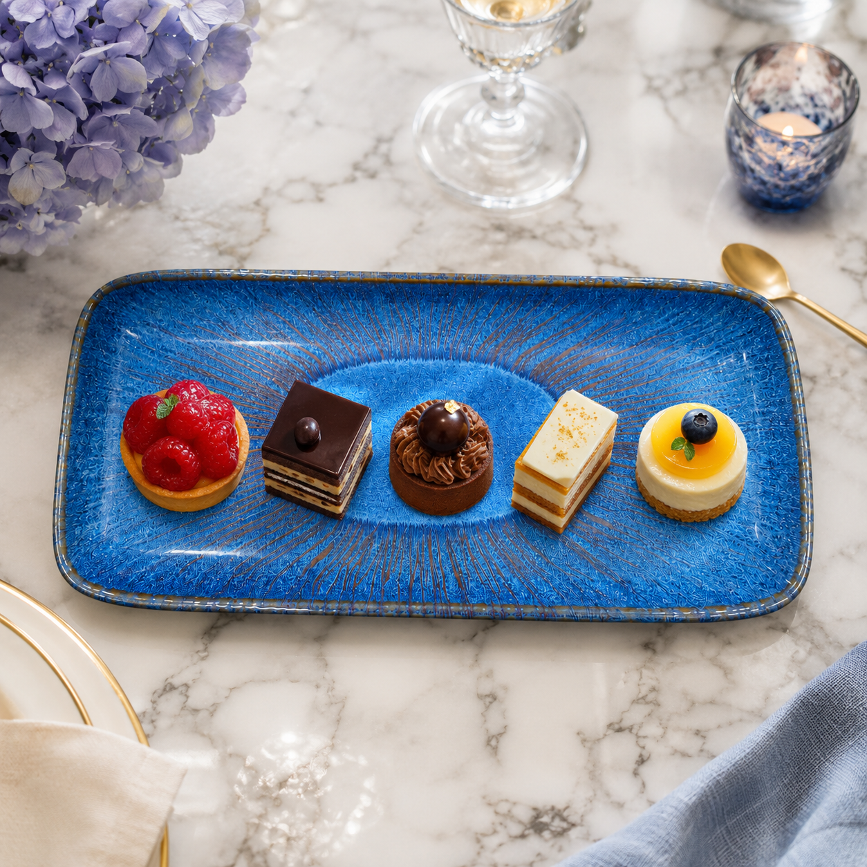 Mesa M134 AGATA COBALTO TAPAS PLATTER 28 CM 1 Pc