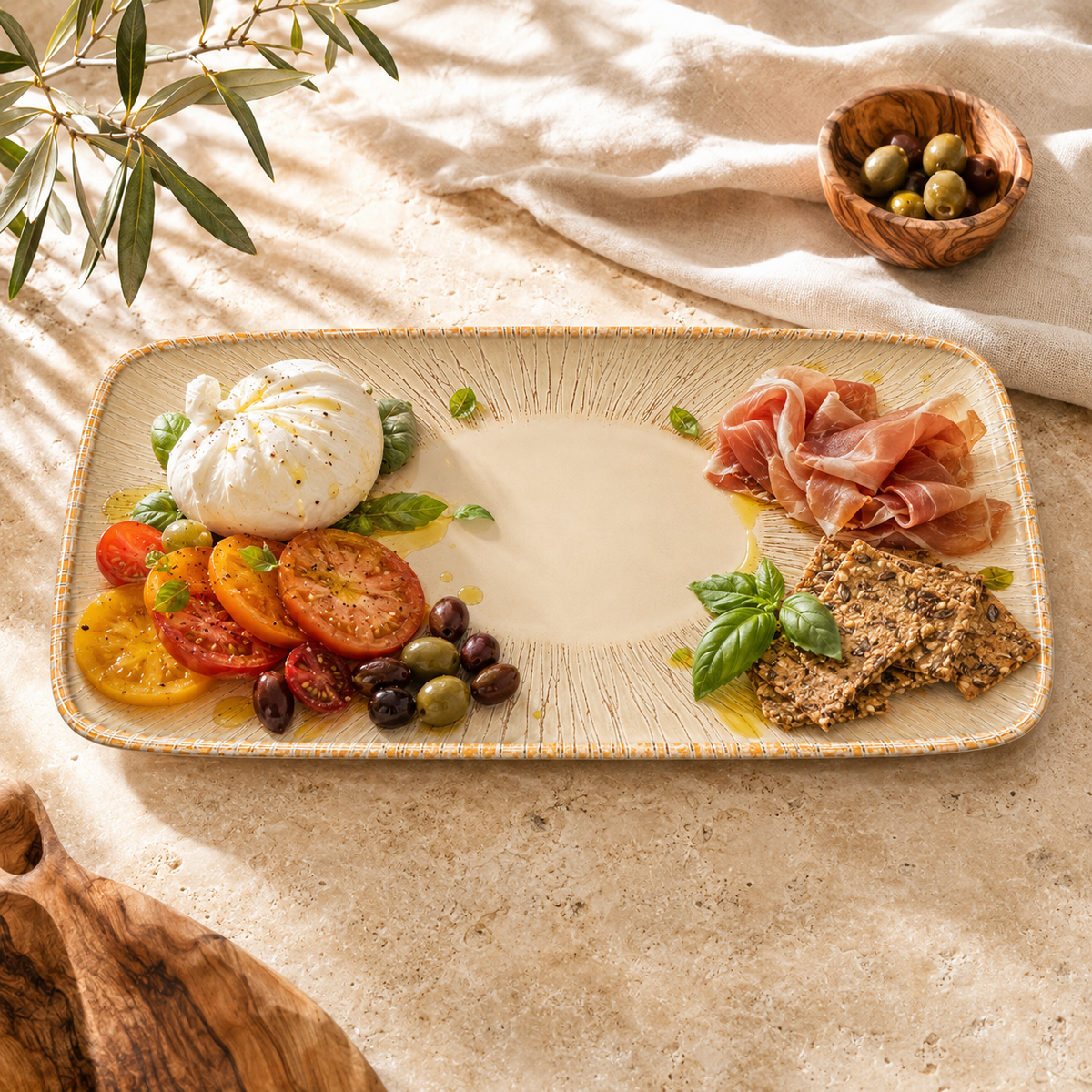 Mesa M135 AGATA BEGE TAPAS PLATTER 28 CM 1 Pc