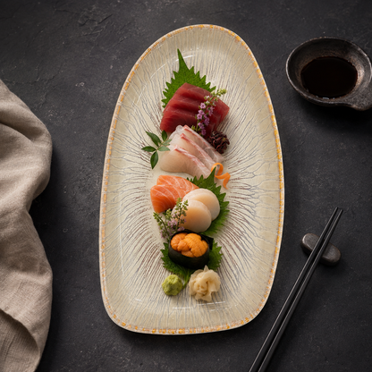 Mesa M144 AGATA BEGE ORGANIC PLATTER 26 CM 1 Pc