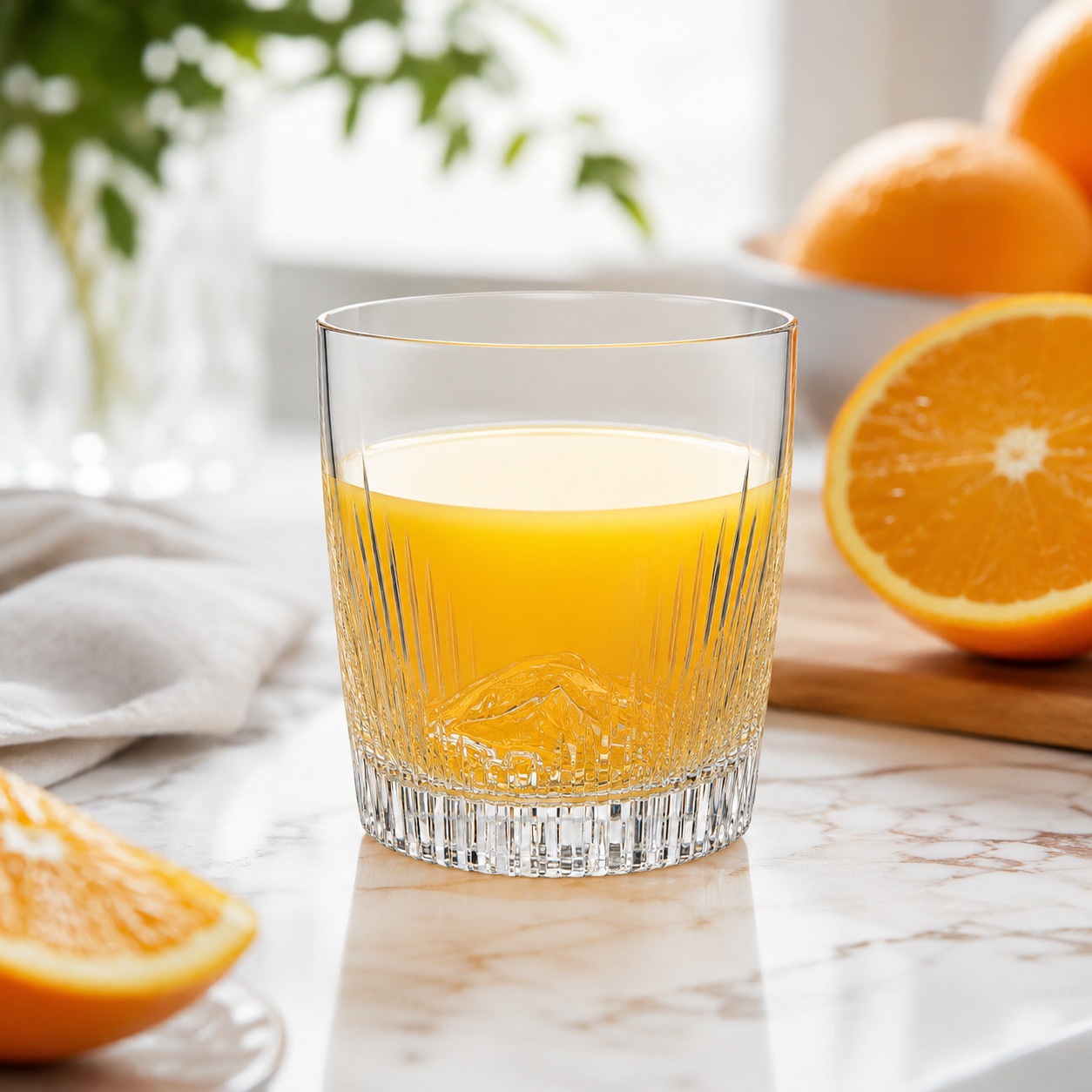 HANDCUT GOLDEN GATE  WHISKY TUMBLER SET OF 4
