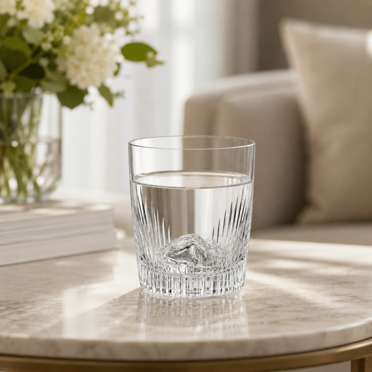 HANDCUT GOLDEN GATE  WHISKY TUMBLER SET OF 4