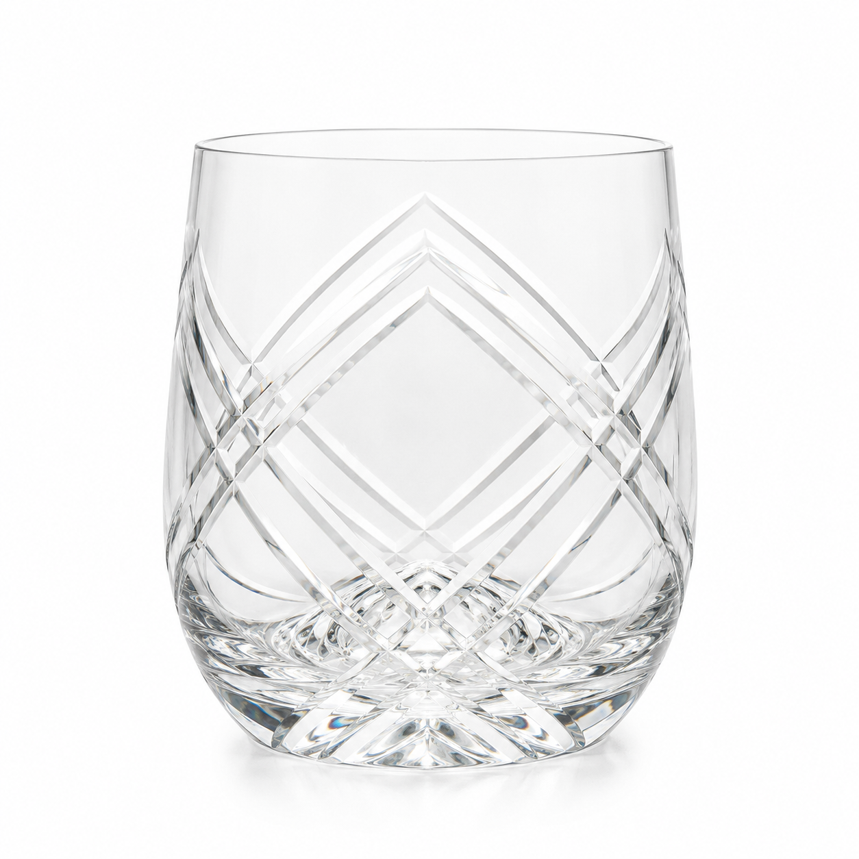 HANDCUT  LOTUS CUT WHISKY TUMBLER SET OF 4