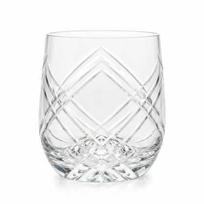 HANDCUT  LOTUS CUT WHISKY TUMBLER SET OF 4