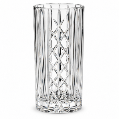 HANDCUT  DIAMOND WITH KILLI CUT LONG DRINK TUMBLER SET OF 4
