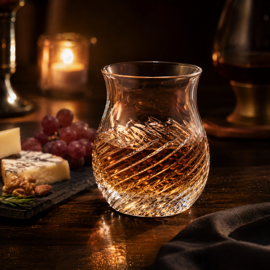 HANDCUT SPIRAL WHISKY TUMBLER SET OF 6