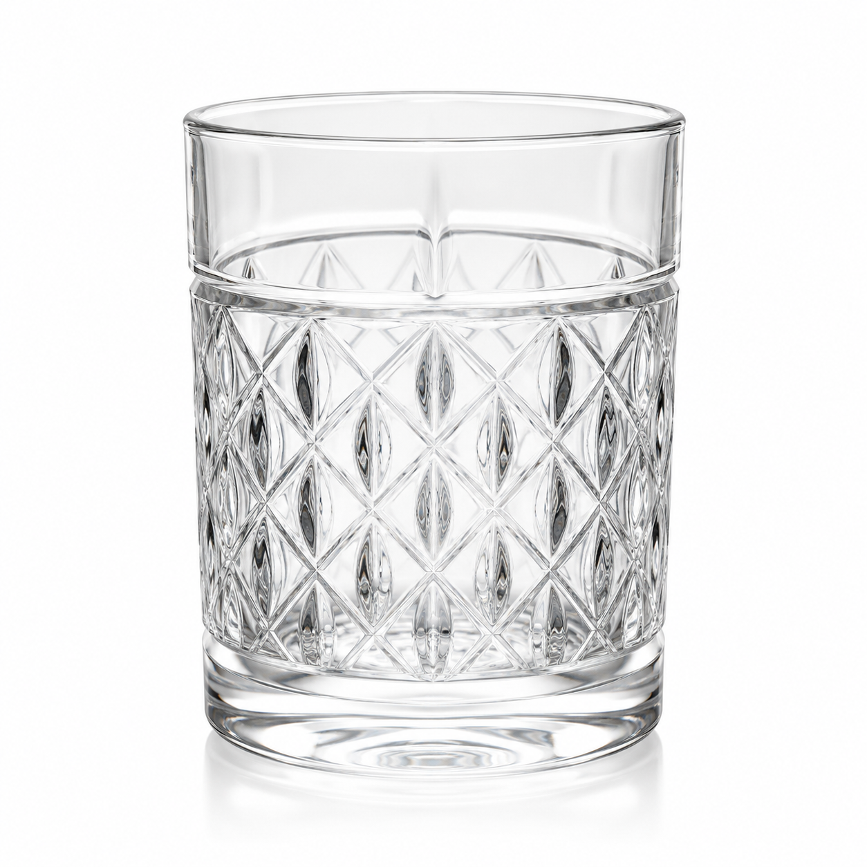 HANDCUT SAN DIAMOND CUT WHISKY TUMBLER SET OF 4