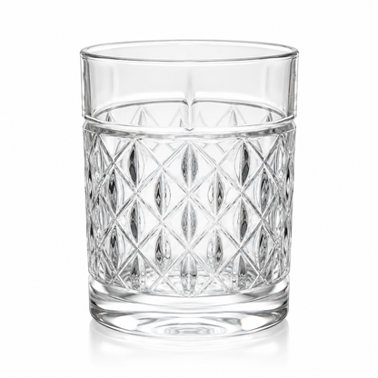HANDCUT SAN DIAMOND CUT WHISKY TUMBLER SET OF 4