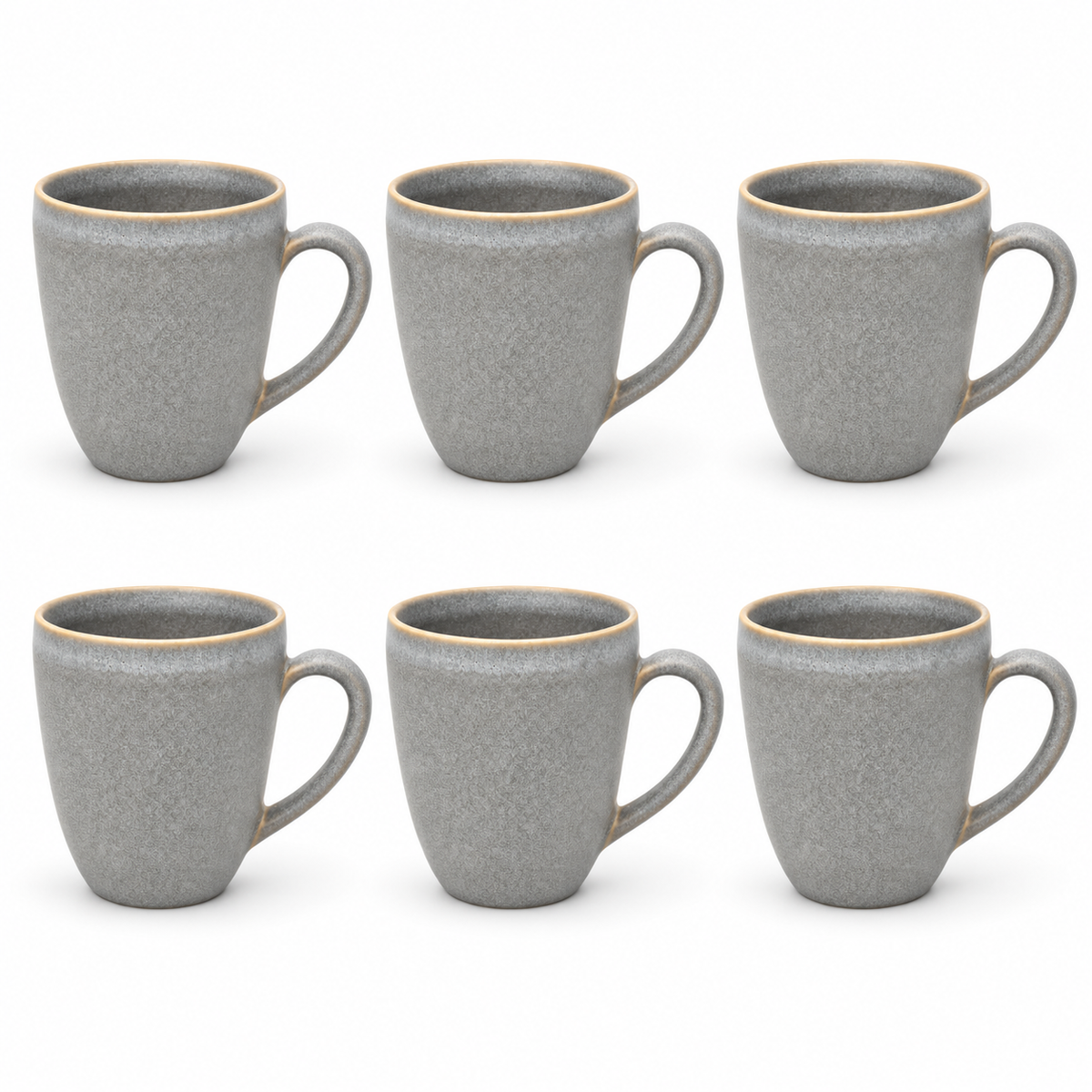 Mesa M250 GREY COUPE MUG 325 ml SET 6