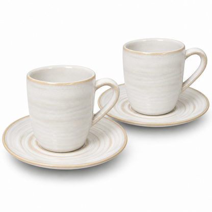 Mesa M182  CAFÉ RT COUPE ESPRESSO CUP & SAUCER  SET 4 (2 Cup & 2 Saucer)