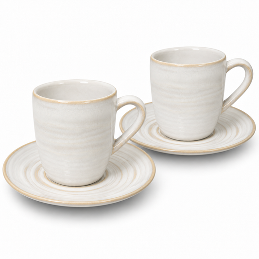 Mesa M182  CAFÉ RT COUPE ESPRESSO CUP & SAUCER  SET 4 (2 Cup & 2 Saucer)
