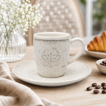 Mesa M161  RUBIO COUPE ESPRESSO CUP & SAUCER  SET 4 (2 Cup & 2 Saucer)