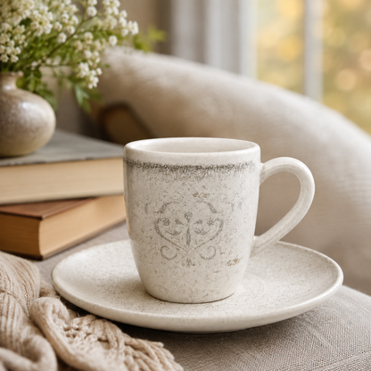 Mesa M161  RUBIO COUPE ESPRESSO CUP & SAUCER  SET 4 (2 Cup & 2 Saucer)