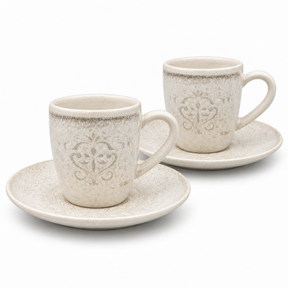 Mesa M161  RUBIO COUPE ESPRESSO CUP & SAUCER  SET 4 (2 Cup & 2 Saucer)