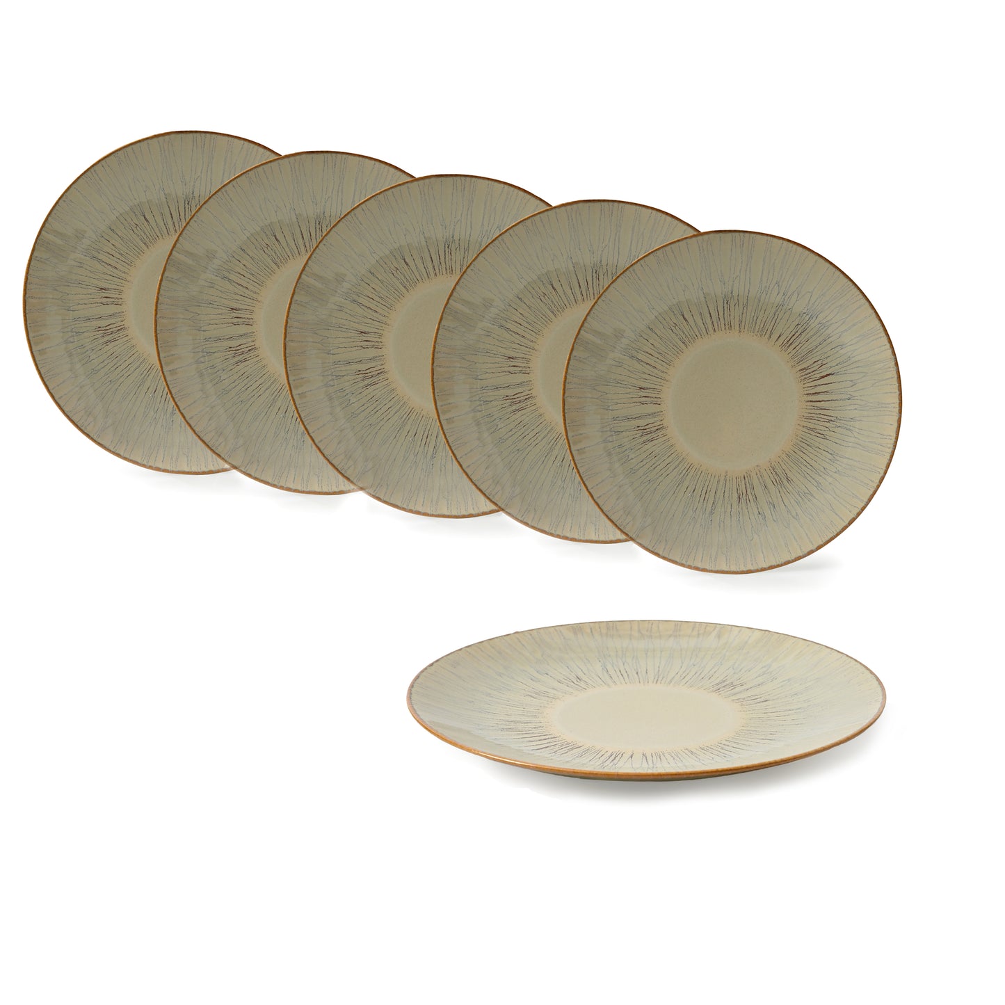 Mesa Agata Beige Half Plate 21 Cm Set of 6
