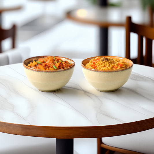 Mesa Agata Beige Bowl 10 Cm Set of 6