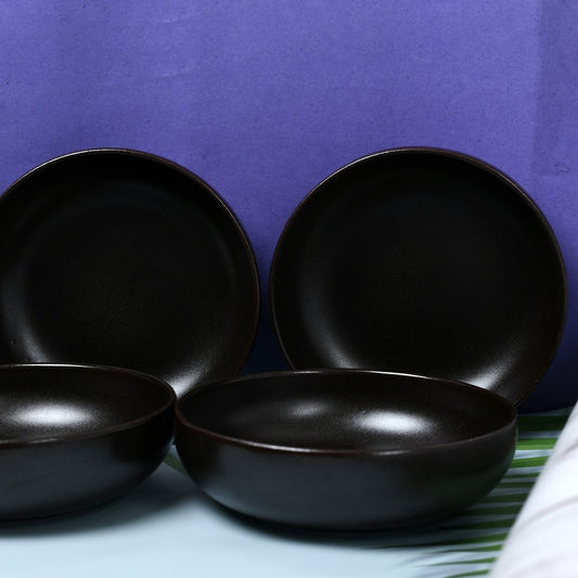 Urban Bowl 12 Cm Set of 4 - Brown Metalic
