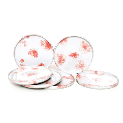 Tablejoy Edged Half Plate Set'6 Red