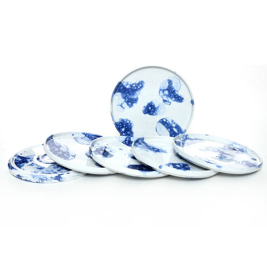 Tablejoy Edged Half Plate Set'6 Blu