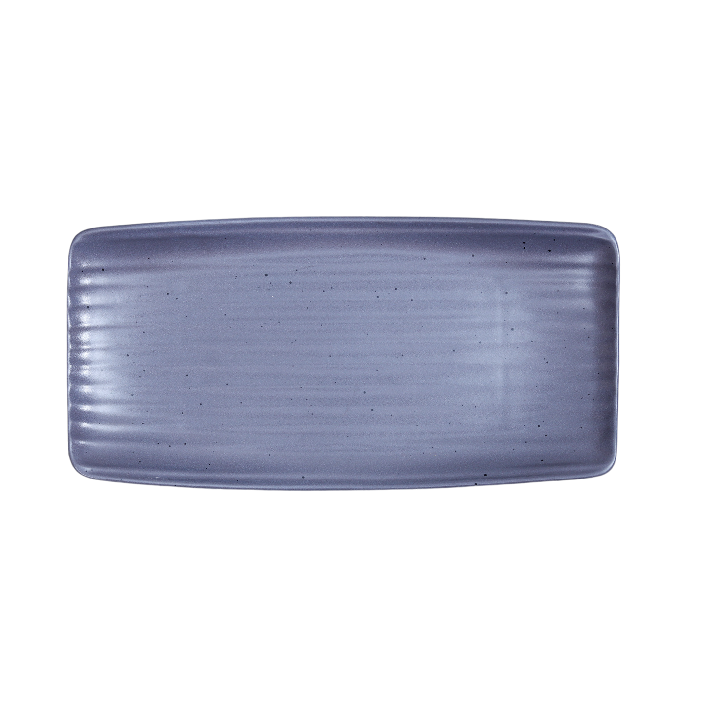 FUJITAKE PLATTER RECT 30X15CM ART CHARCOAL GRAY DOTTS SET OF 2