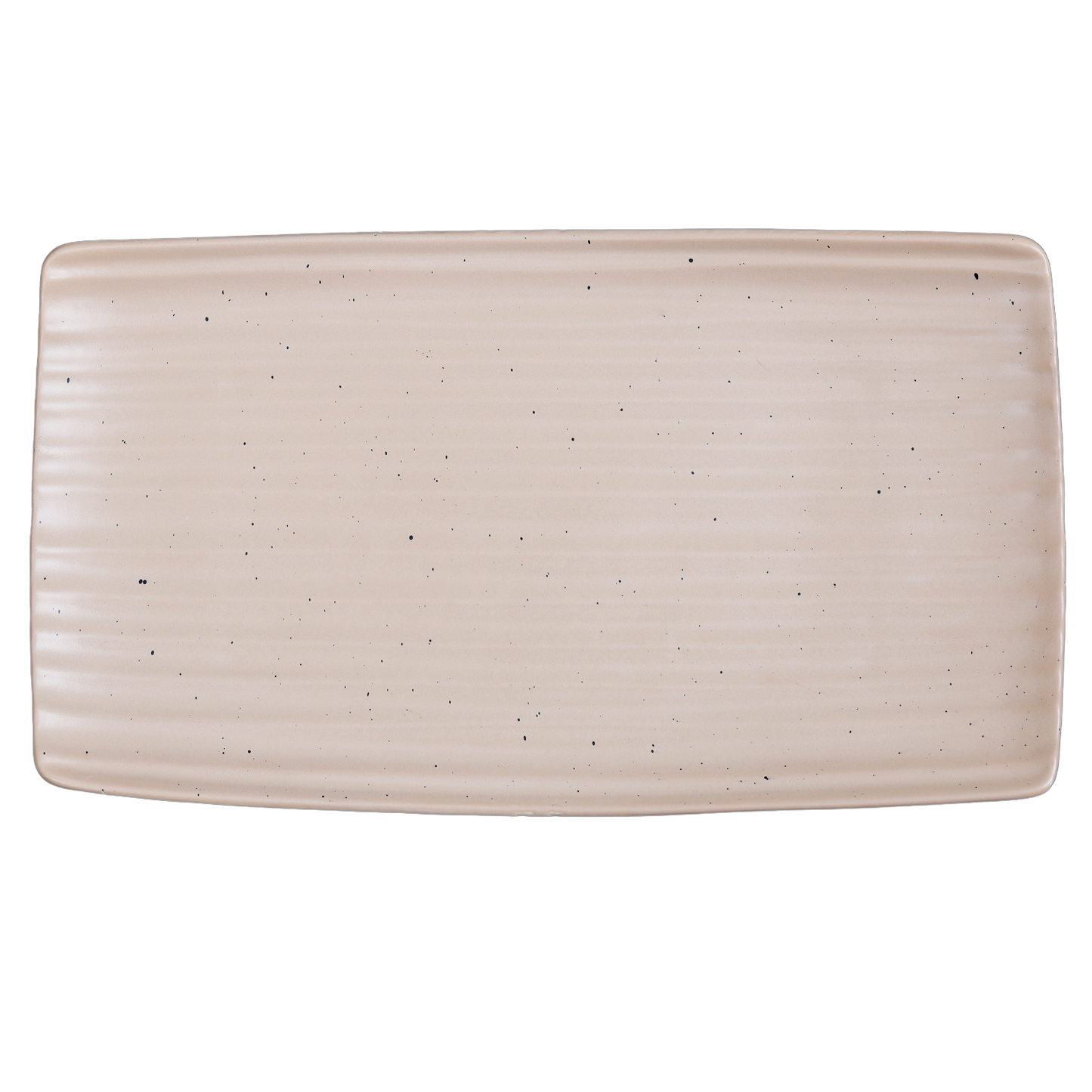 FUJITAKE PLATTER RECT 36X20CM ART DARK SAND DOTTS  SET OF 2