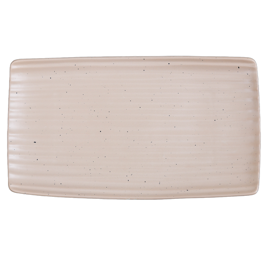 FUJITAKE PLATTER RECT 36X20CM ART DARK SAND DOTTS  SET OF 2