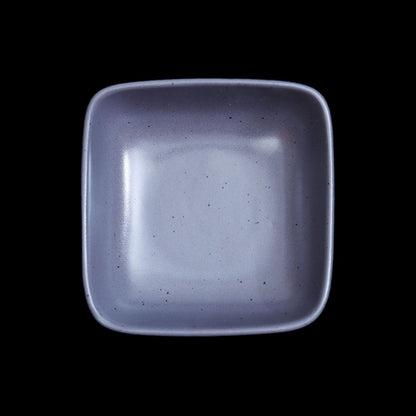 FUJITAKE BOWL VITAL SQUARE 12CM CHARCOAL GRAY DOTTS SET OF 6