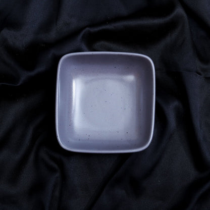 FUJITAKE BOWL VITAL SQUARE 12CM CHARCOAL GRAY DOTTS SET OF 6