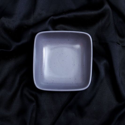 FUJITAKE BOWL VITAL SQUARE 12CM CHARCOAL GRAY DOTTS SET OF 6