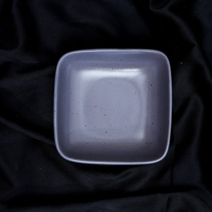 FUJITAKE BOWL VITAL SQUARE 12CM CHARCOAL GRAY DOTTS SET OF 6